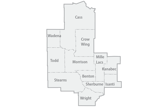 East Central region map