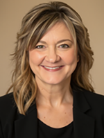 Headshot of woman with medium-length hair