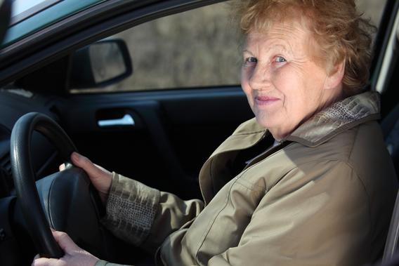 Older female driver